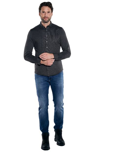 engbers Herren Langarm-Hemd slim fit , Schwarz