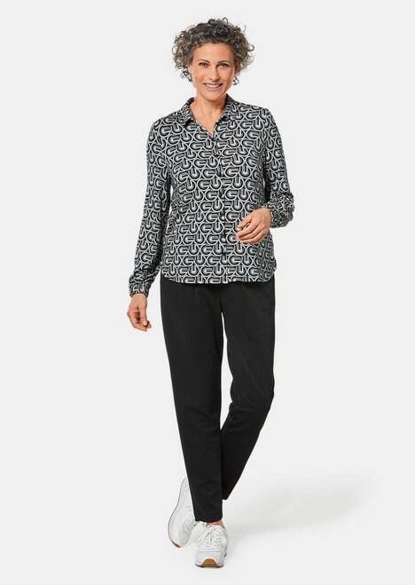 Ausdrucksstarke Jerseybluse mit Stretchanteil