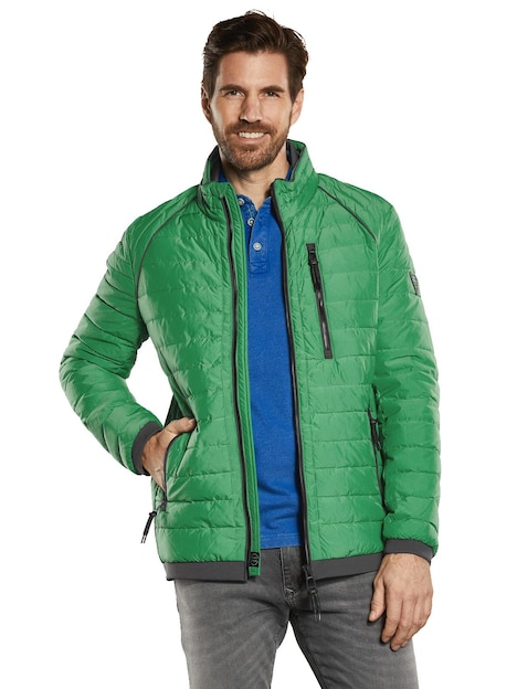 Herren Steppjacke regular , Grasgruen