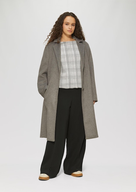 Gemustertes Sweatshirt mit Turtleneck