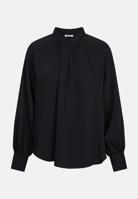 Damen Stehkragenbluse - Uni