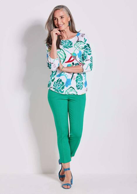 Viskoseshirt mit Allover-Druck