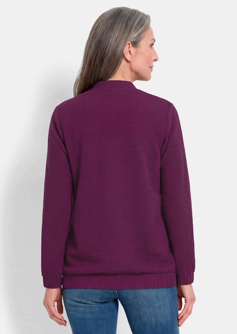 Jerseyjacke mit Ottomanstruktur