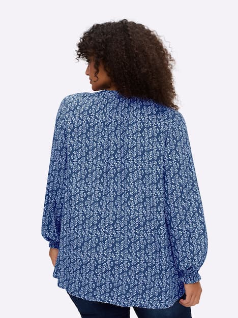 Tunika Langarm Sonstiges Muster Ohne Kragen