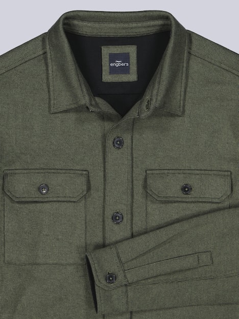 engbers Herren Sweatshirt im Overshirt-Design , Oliv