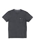Herren Rundhals T-Shirt mit Brusttasche , Schwarz