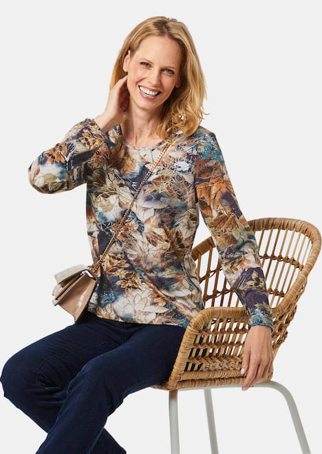 Druckshirt mit leichtem Glanz