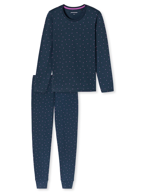Schiesser Damen Schlafanzug Casual Essentials ultraviolett
