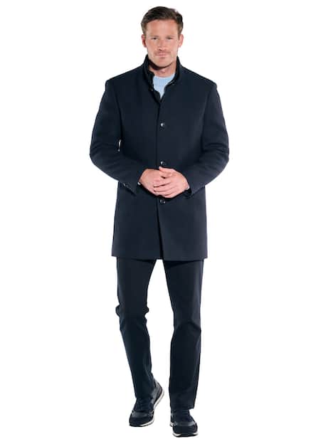 engbers Herren Mantel mit heraustrennbarem Inlet , Saphirblau