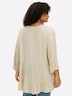 Bluse 3/4-Arm Ohne Kragen
