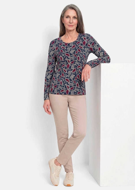 Viskoseshirt mit Paisley-Druck