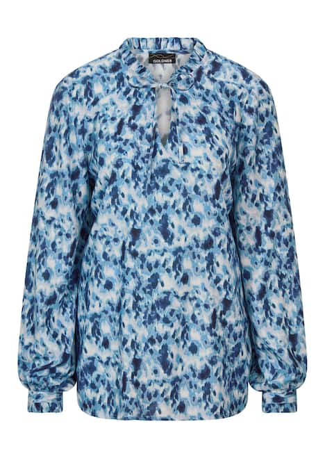 GOLDNER Blouse met print Blouse van viscose, met ruches
