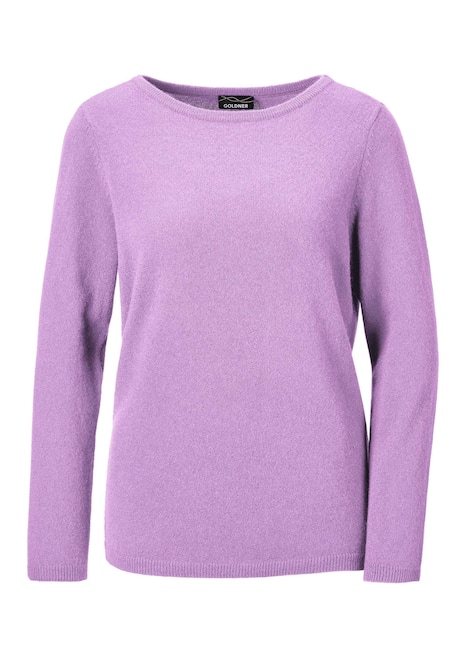 Kaschmirpullover mit U-Boot Ausschnitt