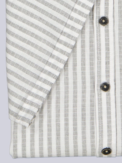 Herren Hemd gestreift , Khaki