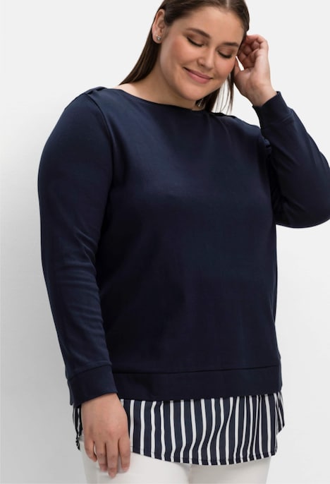 2-in-1-Shirt Langarm Uni