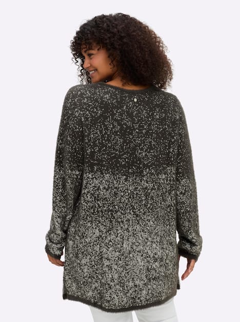 Pullover Langarm Jacquard Sonstiges Muster Ohne Kragen