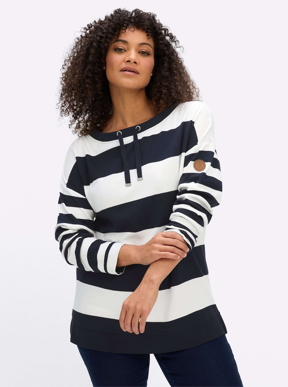 Sweatshirt Sweatshirt im Streifen-Mix Langarm keine Angabe