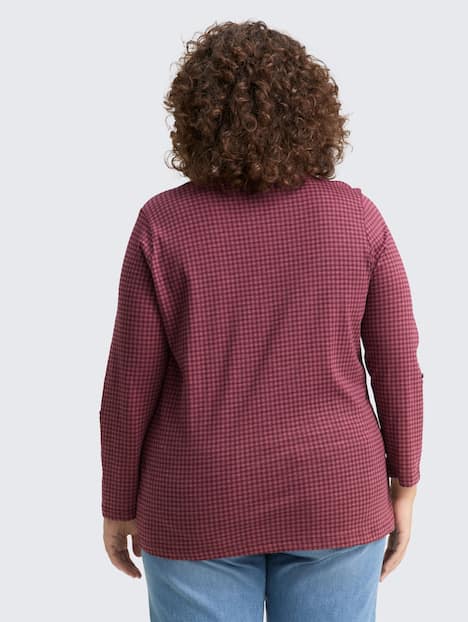 Henley Blusenshirt mit Muster