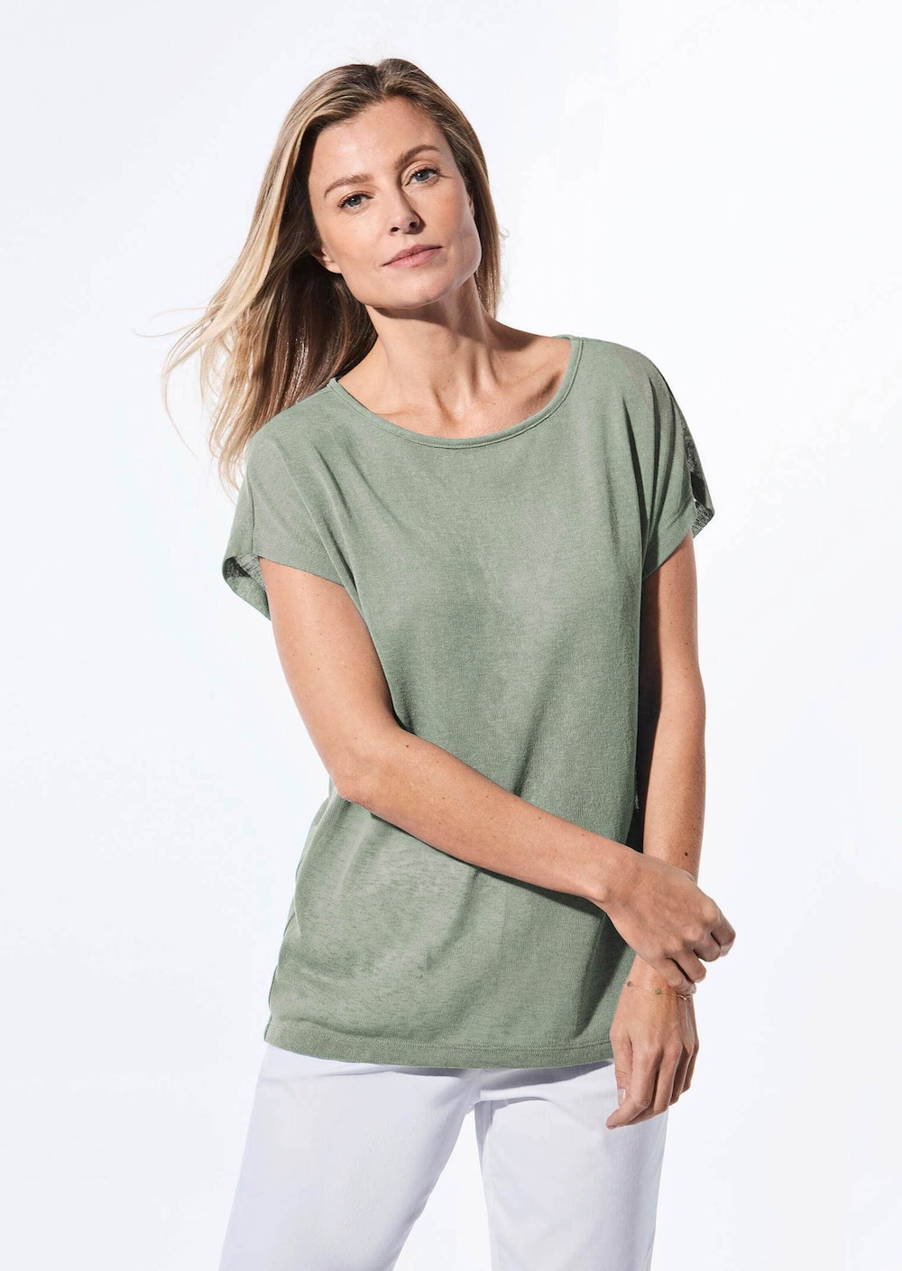 Shirt in Leinenoptik