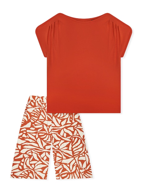 Schiesser Damen Pyjama Selected Premium terracotta