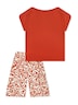 Schiesser Damen Pyjama Selected Premium terracotta