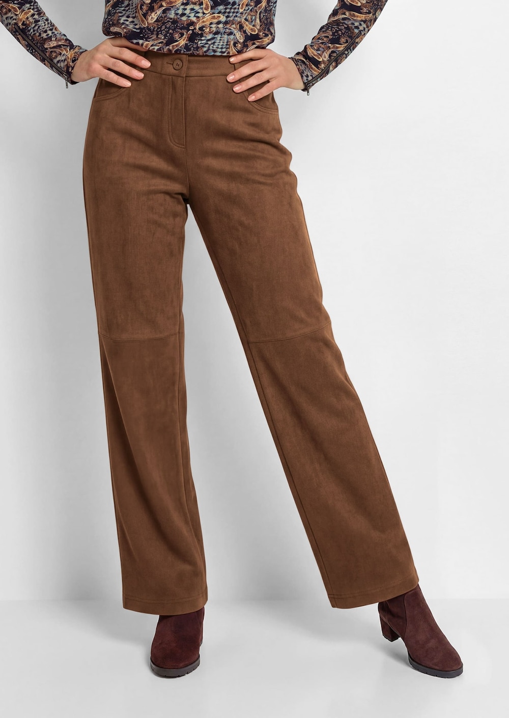 Broek VERA in suÃ¨de-look
