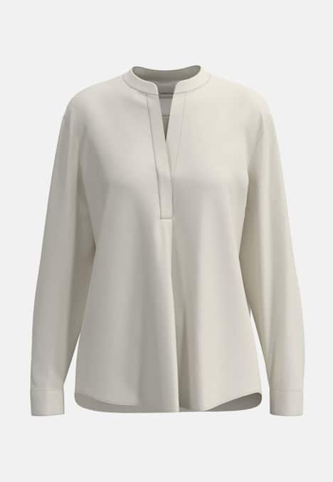Damen Stehkragenbluse - Uni