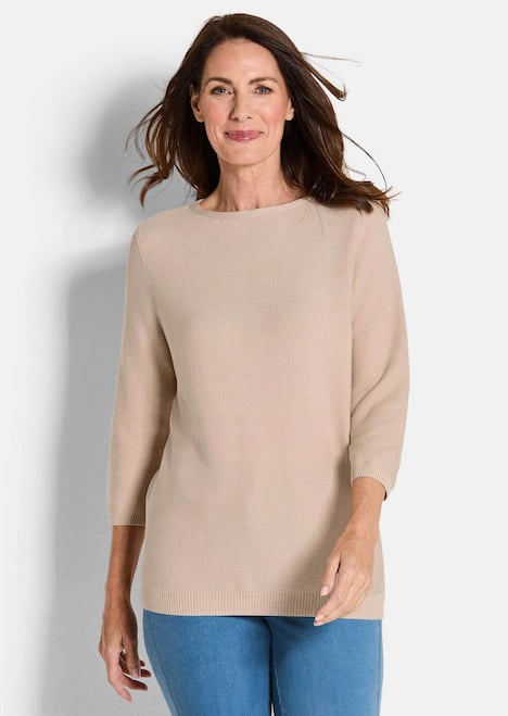 Feinstrick-Pullover aus reiner Baumwolle