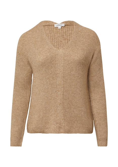 Weicher Strickpullover im Relaxed Fit mit V-Ausschnitt