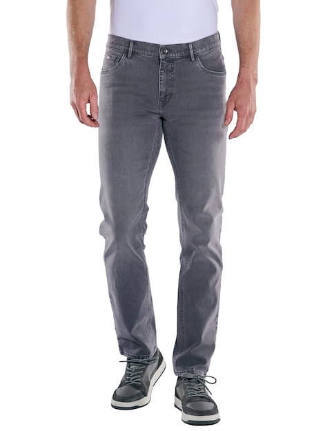 Herren Super-Stretch-Jeans regular , Grau