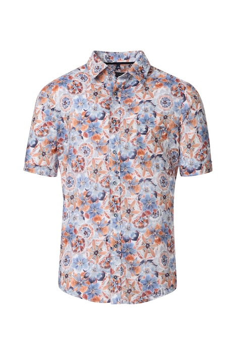 Leinenhemd Kurzarm Print Casual Fit