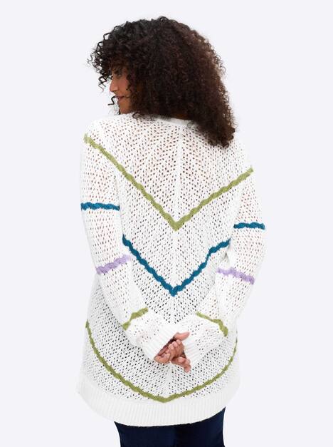 Pullover Langarm Ajour, Zopfmuster Sonstiges Muster Ohne Kragen