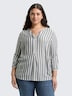 Henleybluse mit Streifenmuster