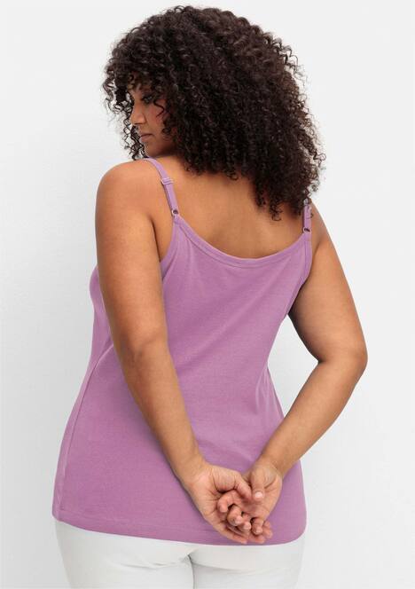 Spaghettitop Ärmellos Uni Ohne Kragen