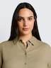 Loose Fit Bluse mit Leinenanteil