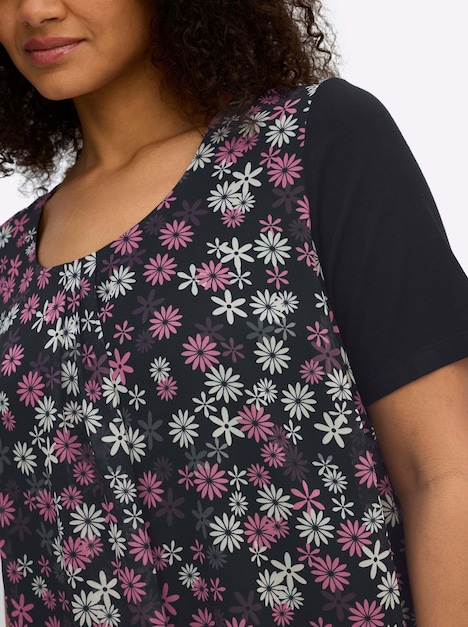 Tunika Kurzarm Ohne Kragen