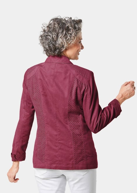 Velourslederimitat-Blazer