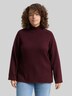 Loose Fit Strickpullover mit Stehkragen