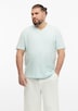 Baumwoll-T-Shirt mit Logo-Print und V-Neck