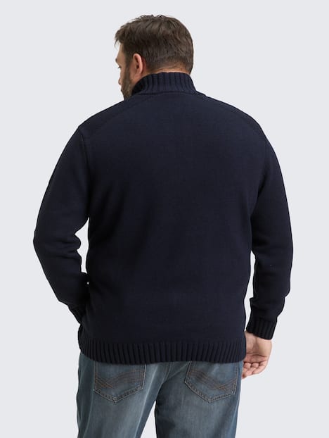 Troyer Strickpullover mit Ripp-Details