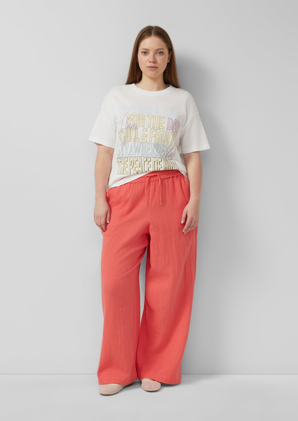 Musselin Hose mit weitem Bein