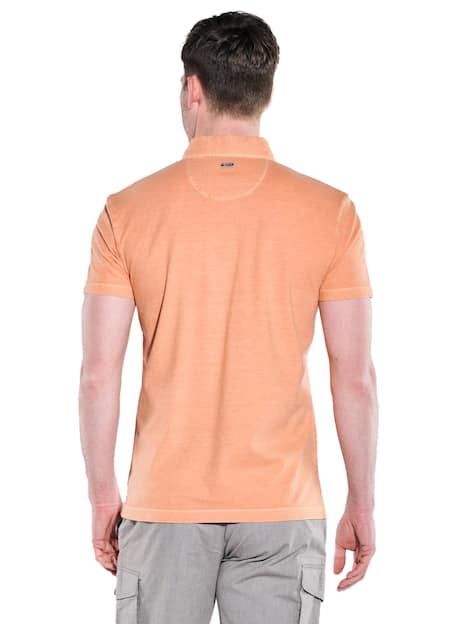 engbers Herren Polo-Shirt uni , Orange