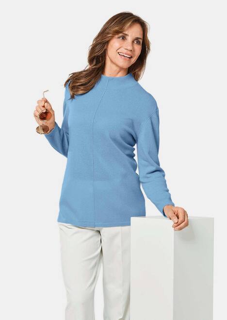 Weicher Kaschmirpullover mit Kragen