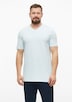 Baumwoll-T-Shirt mit Logo-Print und V-Neck