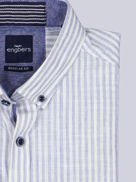 Herren Hemd gemustert , Brilliantblau