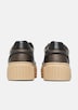 Sneaker mit Plateau-Sohle und Leo-Detail
