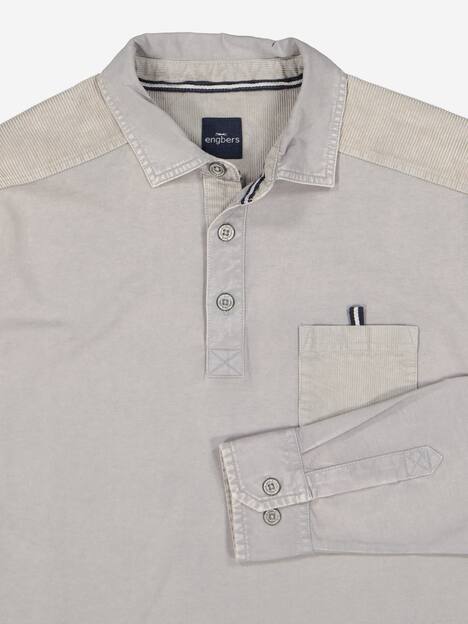 engbers Herren Polo-Shirt regular , Hellgrau