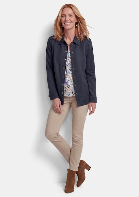 Leichte Damenjacke in Velourslederoptik