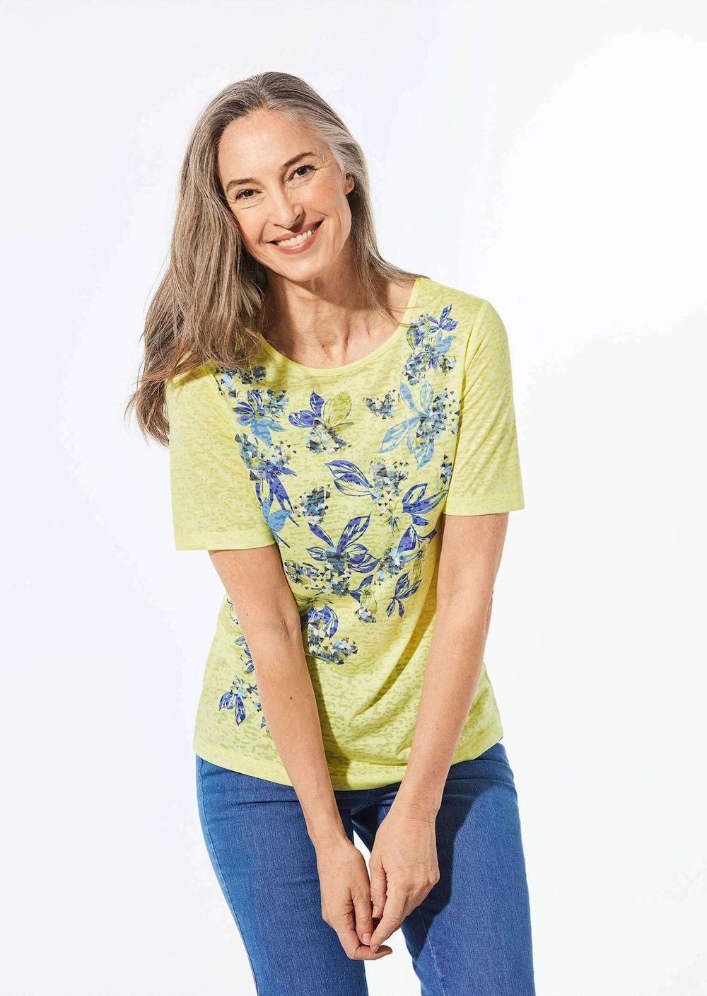 Shirt mit U-Boot-Ausschnitt