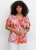 T-Shirt Neckholdershirt mit V-Cut Kurzarm Uni keine Angabe